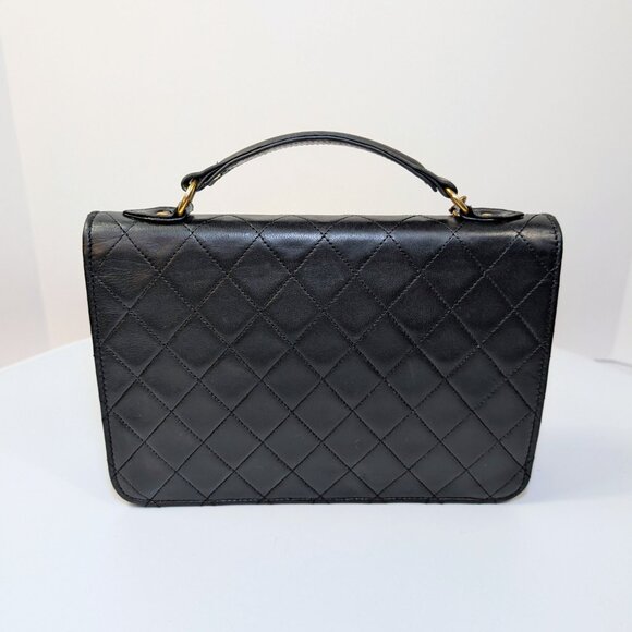 Chanel Vintage Black Lambskin Quilted Flap Bag with 31 Rue Cambon Medallion - Picture 7 of 16